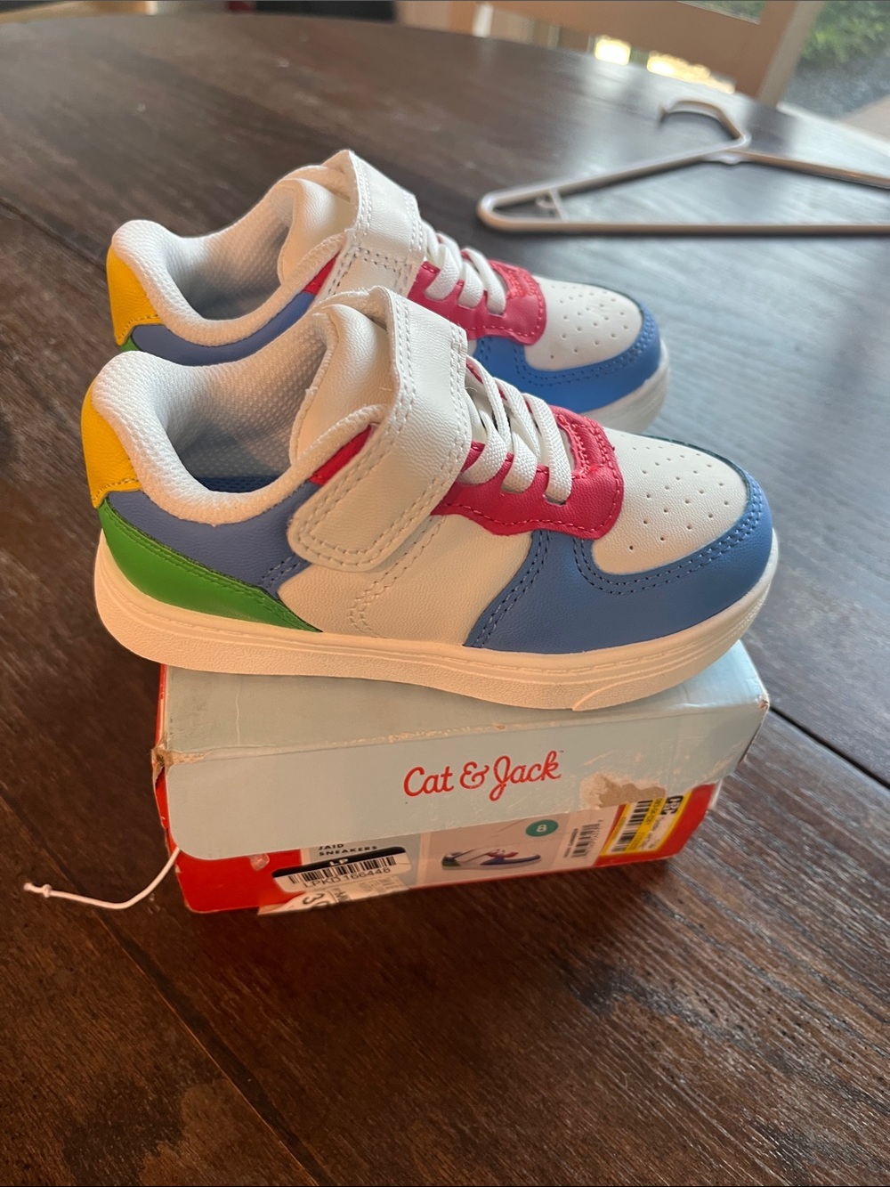 Cat & Jack Kids' Colorblock Sneakers - White/Blue/Pink/Green/Yellow